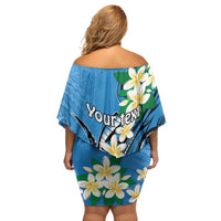 FSM Yap State Polynesian Shark Tattoo Personalised Family Matching Off Shoulder Short Dress and Hawaiian Shirt LT9 - Polynesian Pride