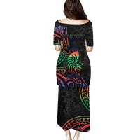 New Caledonia Polynesian Tatoo Personalised Family Matching Puletasi and Hawaiian Shirt LT9 - Polynesian Pride