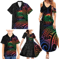 New Caledonia Polynesian Tatoo Personalised Family Matching Summer Maxi Dress and Hawaiian Shirt LT9 - Polynesian Pride