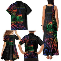 New Caledonia Polynesian Tatoo Personalised Family Matching Tank Maxi Dress and Hawaiian Shirt LT9 - Polynesian Pride