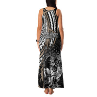 Personalised Polynesia Skull Family Matching Tank Maxi Dress and Hawaiian Shirt Tattoo In The Style Of Maori With Marine Life Gold LT9 - Polynesian Pride