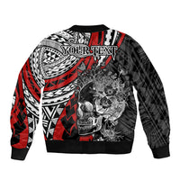 personalised-polynesia-skull-bomber-jacket-tattoo-in-the-style-of-maori-with-marine-life-red
