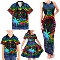Fiji LGBT Family Matching Tank Maxi Dress and Hawaiian Shirt Love Is Love Tapa Pattern Rainbow Water Color LT9 - Polynesian Pride