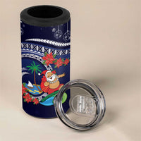 Felis Pusgua Guam Santa 4 in 1 Can Cooler Tumbler Merry Christmas with Polynesian Tribal LT9 - Polynesian Pride