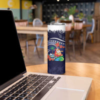 Felis Pusgua Guam Santa Skinny Tumbler Merry Christmas with Polynesian Tribal LT9 - Polynesian Pride