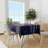 Felis Pusgua Guam Santa Tablecloth Merry Christmas with Polynesian Tribal