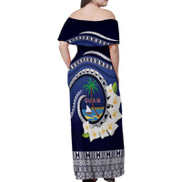 Hafai Adai Guam Guasalis Family Matching Off Shoulder Maxi Dress and Hawaiian Shirt Polynesian Tribal Pattern LT9 - Polynesian Pride
