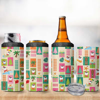 Mele Kalikimaka Hawaii Christmas 4 in 1 Can Cooler Tumbler Funny Santan Hippie Style LT9 - Polynesian Pride