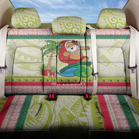 Mele Kalikimaka Hawaii Christmas Back Car Seat Cover Surfing Santa with Polynesian Tribal LT9 One Size Green - Polynesian Pride