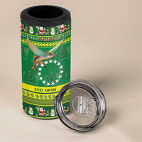Meri Kiritimiti Cook Islands Christmas 4 in 1 Can Cooler Tumbler Maroro Flying Fish and White Stars LT9 - Polynesian Pride