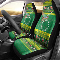 Meri Kiritimiti Cook Islands Christmas Car Seat Cover Maroro Flying Fish and White Stars LT9 - Polynesian Pride