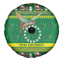 Meri Kiritimiti Cook Islands Christmas Spare Tire Cover Maroro Flying Fish and White Stars LT9 - Polynesian Pride