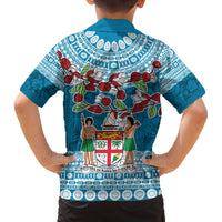 Fijian Tagimoucia Flowers Family Matching Off The Shoulder Long Sleeve Dress and Hawaiian Shirt Christmas Coquette bow LT9 - Polynesian Pride