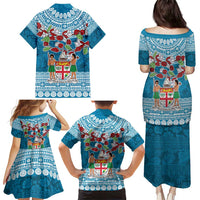 Fijian Tagimoucia Flowers Family Matching Puletasi and Hawaiian Shirt Christmas Coquette bow LT9 - Polynesian Pride