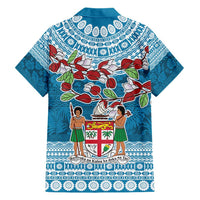 Fijian Tagimoucia Flowers Family Matching Short Sleeve Bodycon Dress and Hawaiian Shirt Christmas Coquette bow LT9 - Polynesian Pride