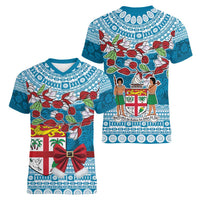 Fijian Tagimoucia Flowers Women V-Neck T-Shirt Christmas Coquette bow LT9 - Polynesian Pride