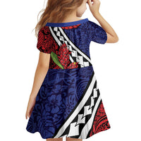Samoan Ula Fala Flowers Family Matching Off Shoulder Short Dress and Hawaiian Shirt Christmas Santa Belt LT9 - Polynesian Pride