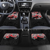 Aotearoa Toitu Te Tiriti Car Mats New Zealand Stand Together Stand Stronger LT9 Set 4pcs Black - Polynesian Pride