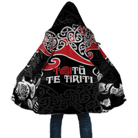 Aotearoa Toitu Te Tiriti Cloak New Zealand Stand Together Stand Stronger LT9 Unisex Black - Polynesian Pride