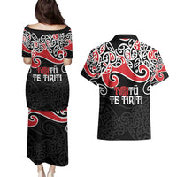 Aotearoa Toitu Te Tiriti Couples Matching Puletasi and Hawaiian Shirt New Zealand Stand Together Stand Stronger LT9 - Polynesian Pride