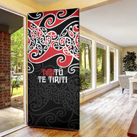 Aotearoa Toitu Te Tiriti Door Cover New Zealand Stand Together Stand Stronger LT9 - Polynesian Pride