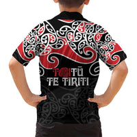 Aotearoa Toitu Te Tiriti Family Matching Off Shoulder Short Dress and Hawaiian Shirt New Zealand Stand Together Stand Stronger LT9 - Polynesian Pride