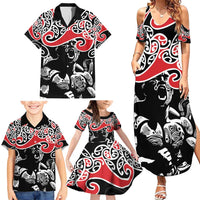 Aotearoa Toitu Te Tiriti Family Matching Summer Maxi Dress and Hawaiian Shirt New Zealand Stand Together Stand Stronger LT9 - Polynesian Pride