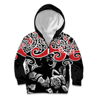 Aotearoa Toitu Te Tiriti Kid Hoodie New Zealand Stand Together Stand Stronger LT9 Zip Hoodie Black - Polynesian Pride