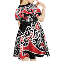 Aotearoa Toitu Te Tiriti Kid Short Sleeve Dress New Zealand Stand Together Stand Stronger LT9 - Polynesian Pride