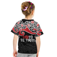 Aotearoa Toitu Te Tiriti Kid T Shirt New Zealand Stand Together Stand Stronger LT9 - Polynesian Pride