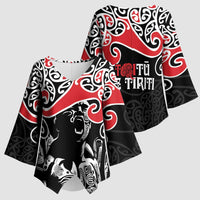 Aotearoa Toitu Te Tiriti Kimono Sleeve Blouse New Zealand Stand Together Stand Stronger LT9 - Polynesian Pride