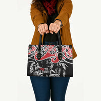 Aotearoa Toitu Te Tiriti Leather Bag New Zealand Stand Together Stand Stronger LT9 Black - Polynesian Pride