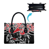 Aotearoa Toitu Te Tiriti Leather Bag New Zealand Stand Together Stand Stronger LT9 - Polynesian Pride
