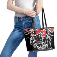Aotearoa Toitu Te Tiriti Leather Tote Bag New Zealand Stand Together Stand Stronger LT9 - Polynesian Pride