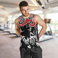 Aotearoa Toitu Te Tiriti Men Tank Top New Zealand Stand Together Stand Stronger LT9 Black - Polynesian Pride