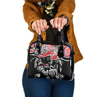 Aotearoa Toitu Te Tiriti Shoulder Handbag New Zealand Stand Together Stand Stronger LT9 One Size Black - Polynesian Pride