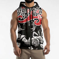 Aotearoa Toitu Te Tiriti Sleeveless Zip Hoodie New Zealand Stand Together Stand Stronger LT9 - Polynesian Pride