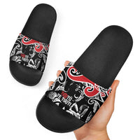 Aotearoa Toitu Te Tiriti Slide Sandals New Zealand Stand Together Stand Stronger LT9 - Polynesian Pride