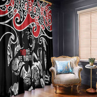 Aotearoa Toitu Te Tiriti Window Curtain New Zealand Stand Together Stand Stronger LT9 - Polynesian Pride