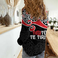 Aotearoa Toitu Te Tiriti Women Casual Shirt New Zealand Stand Together Stand Stronger