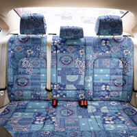 Federated States of Micronesia Merry Christmas Back Car Seat Cover Pacific Patchwork Xmas Vibes - Polynesian Pride