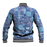 Federated States of Micronesia Merry Christmas Baseball Jacket Pacific Patchwork Xmas Vibes - Polynesian Pride