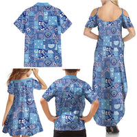 Federated States of Micronesia Merry Christmas Family Matching Summer Maxi Dress and Hawaiian Shirt Pacific Patchwork Xmas Vibes LT9 - Polynesian Pride