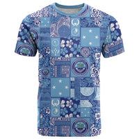 Federated States of Micronesia Merry Christmas T Shirt Pacific Patchwork Xmas Vibes - Polynesian Pride