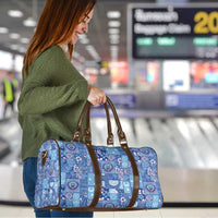Federated States of Micronesia Merry Christmas Travel Bag Pacific Patchwork Xmas Vibes - Polynesian Pride