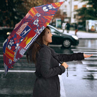 Kiribati Tekeraoi n te Kiritimati Umbrella Pacific Patchwork Xmas Vibes - Polynesian Pride