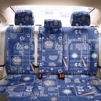 Marshall Islands Merry Christmas Back Car Seat Cover Pacific Patchwork Xmas Vibes - Polynesian Pride