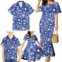 Marshall Islands Merry Christmas Family Matching Mermaid Dress and Hawaiian Shirt Pacific Patchwork Xmas Vibes LT9 - Polynesian Pride