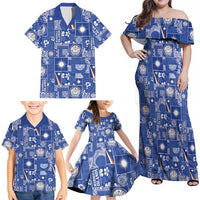 Marshall Islands Merry Christmas Family Matching Off Shoulder Maxi Dress and Hawaiian Shirt Pacific Patchwork Xmas Vibes LT9 - Polynesian Pride