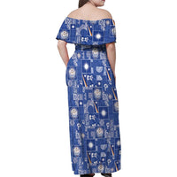 Marshall Islands Merry Christmas Family Matching Off Shoulder Maxi Dress and Hawaiian Shirt Pacific Patchwork Xmas Vibes LT9 - Polynesian Pride